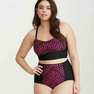 TORRID Laser Cut High Waist Bikini Bottom & Matching Top, Size 3X